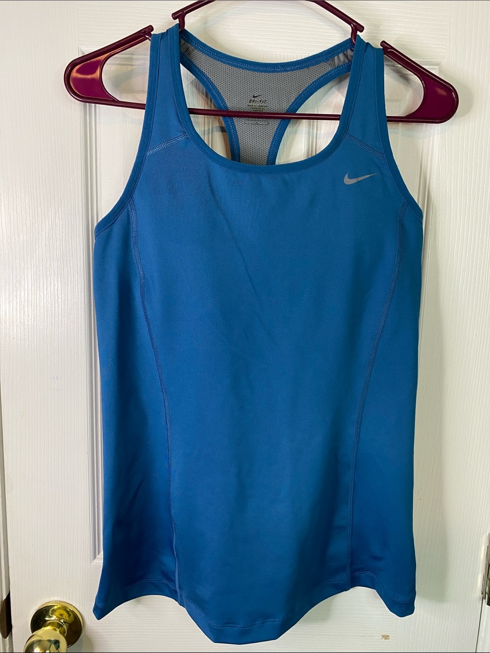 Nike Teal Blue Athletic Racerback Tank Size Large.